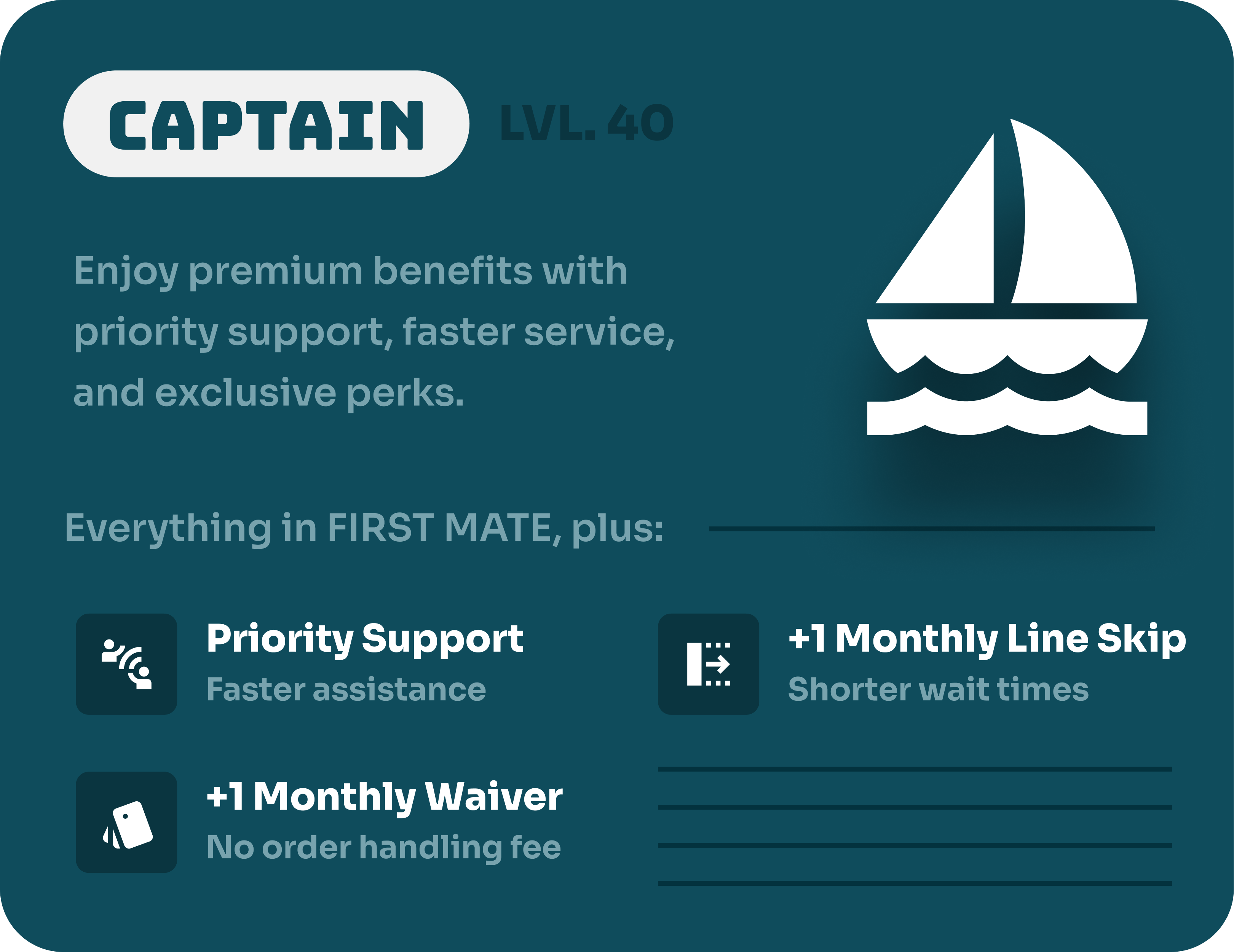Captain tier benefits