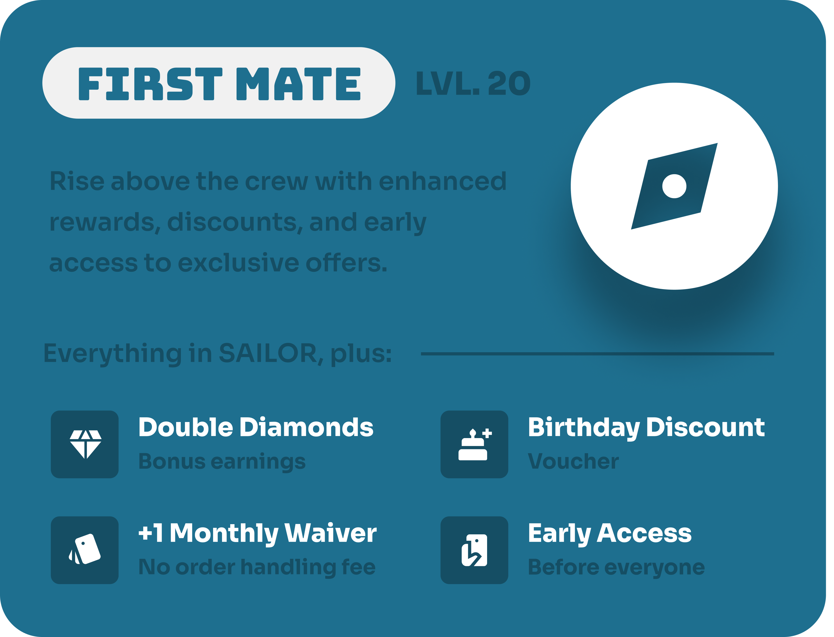 First Mate tier benefits
